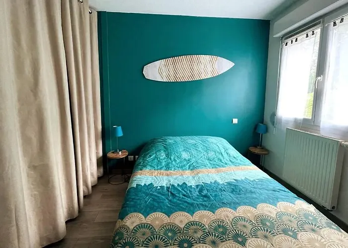 T2 Calme Absolu, Large Terrasse, Garage Velo, 5 Min Ocean Apartman